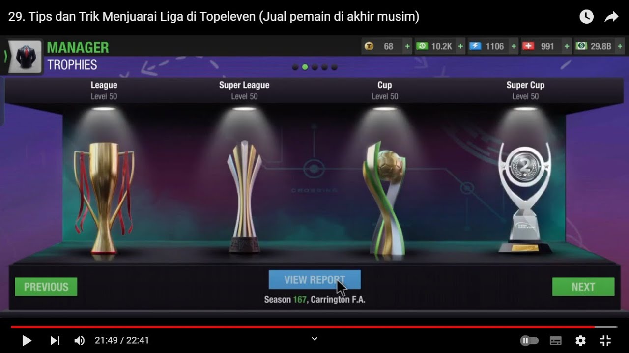 29. Tips dan Trik Menjuarai Liga di Topeleven (Strategi di akhir musim)