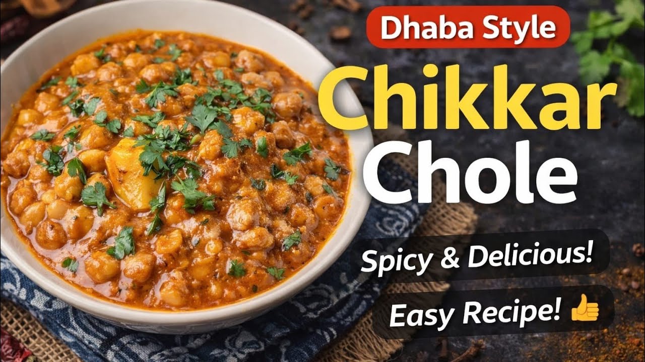 Chikkar Chole Recipe 😋 | Dhaba Style Spicy Chole at Home | चिक्कड़ छोले