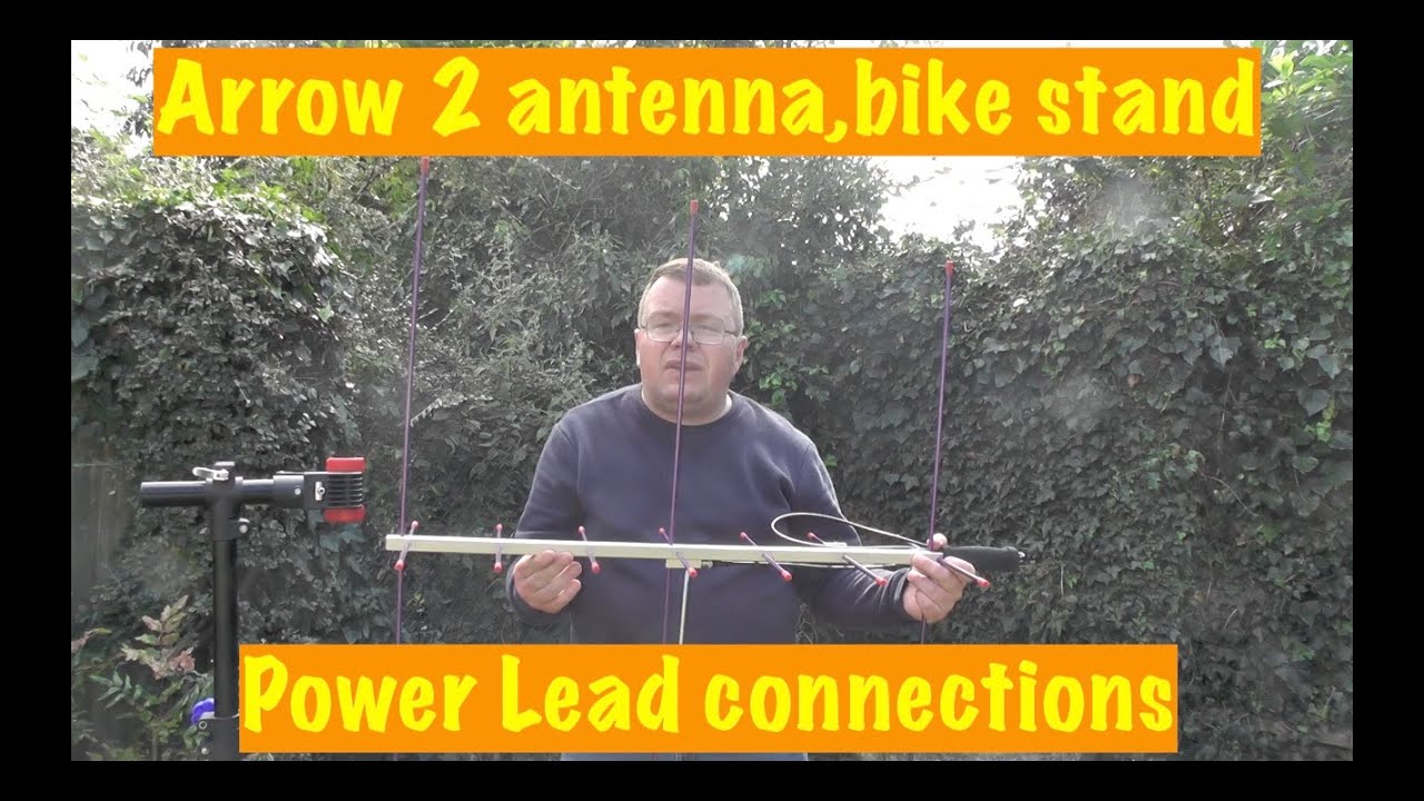 Arrow 2 antenna and bike stand and power lead connections