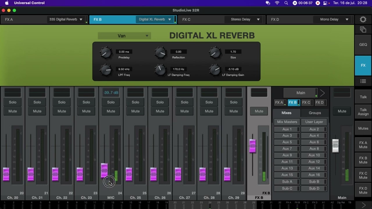 PRESONUS STUDIOLIVE 32r - MAQUINAS DE EFEITOS