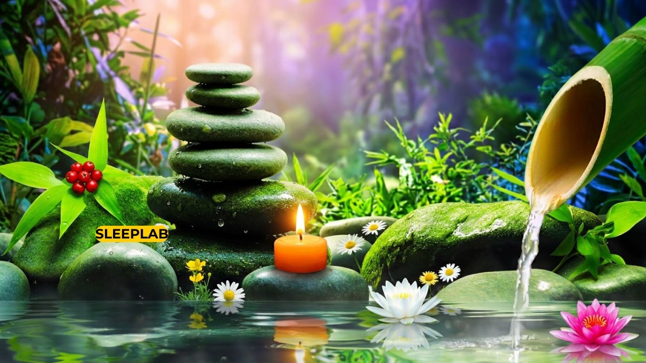 Relaxing Music For Deep Sleep | Bamboo Water Fountain and Calming Beautiful Music for Insomnia