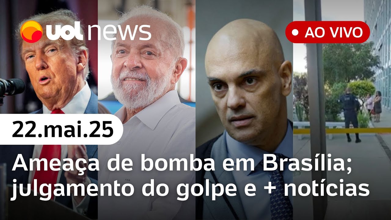 Ameaça de bomba em ministério; julgamento de militares no STF; avaliação de Lula e + | UOL News