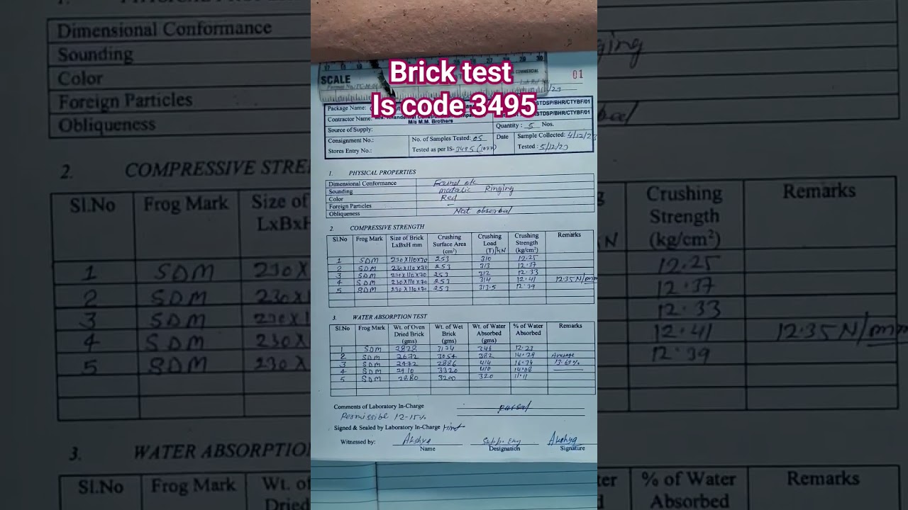 bricks compressive test। bricks all type test। test of bricks।#civilengineering #brick #shorts #soch