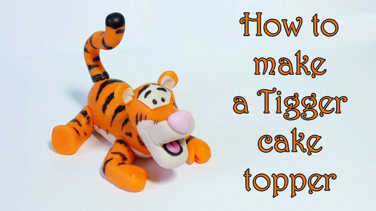 How to make a Tigger cake topper / Jak zrobić figurkę Tygryska z masy cukrowej