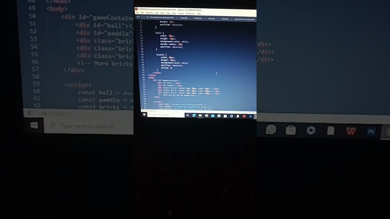Brick breaker game using #javascript
