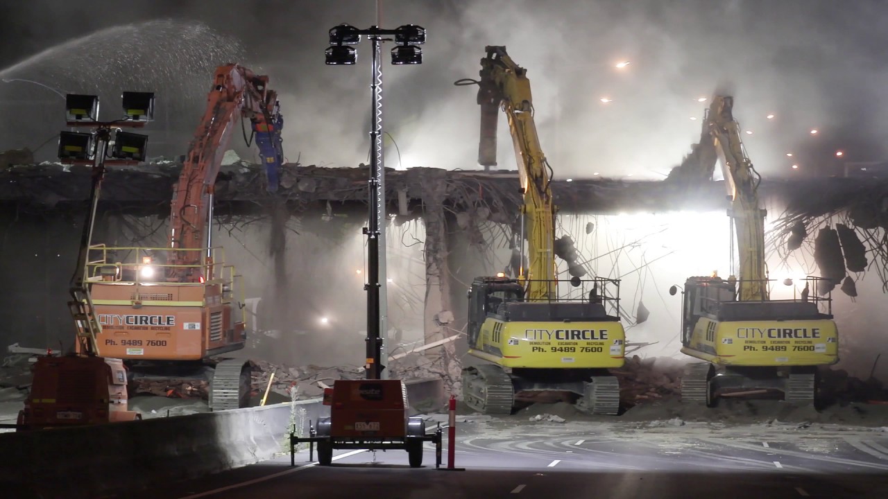English Street Bridge demolition timelapse