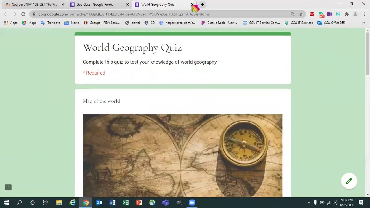 Create and Share Quizzes Using Google Forms