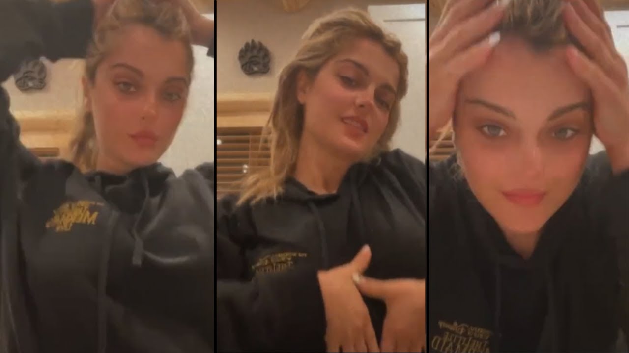 Bebe Rexha Instagram Live and Stories (January 23, 2022)