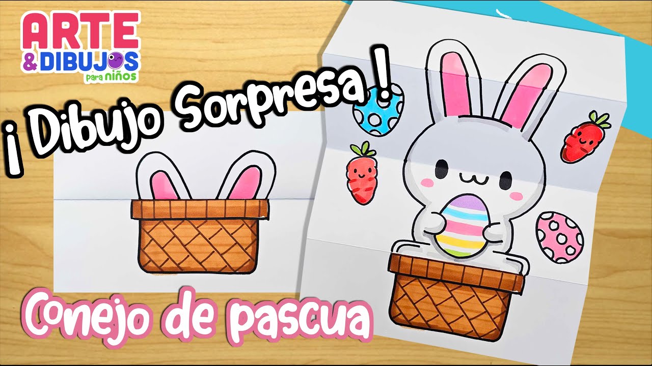 Como dibujar UN CONEJO de pascua | DIBUJO SORPESA  | Arte y Dibujos para Ni&ntilde;os