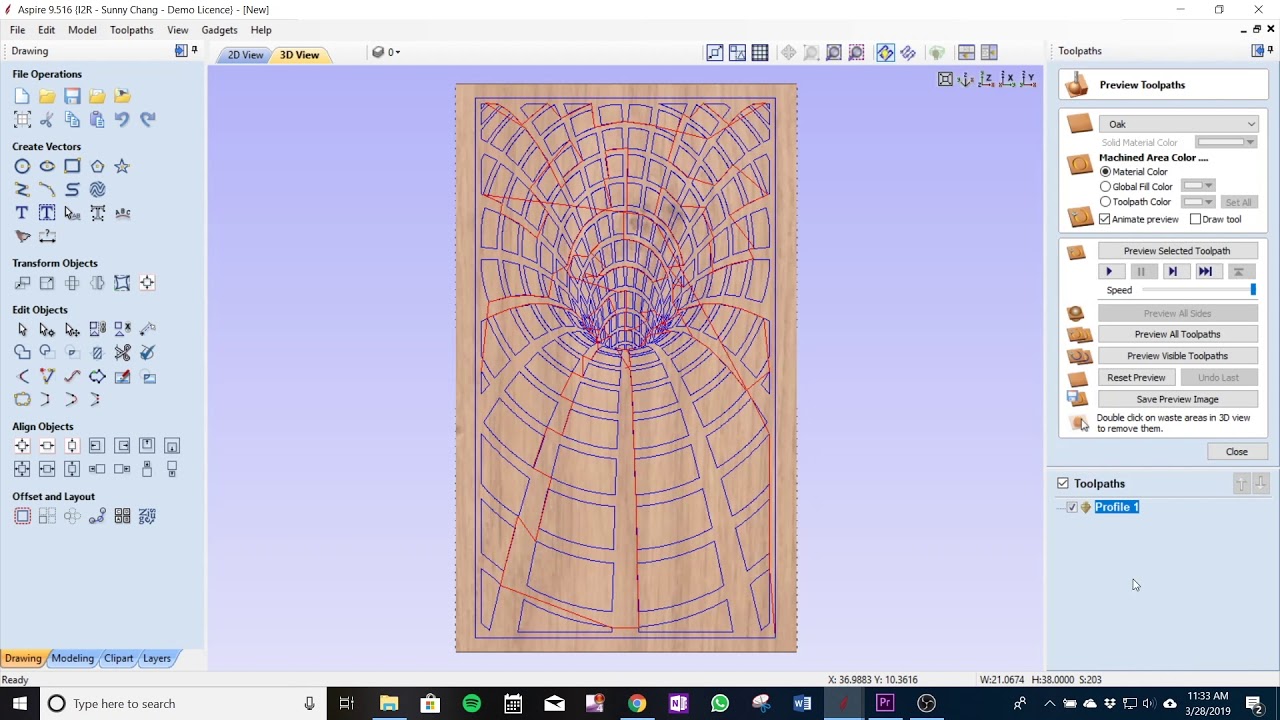 Базовое руководство по ЧПУ с траекторией инструмента Vectric Vcarve Pro / Aspire Profile
