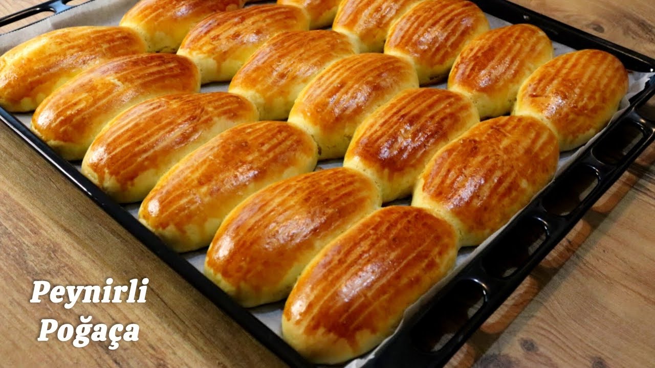 Çay Saatine Yakışacak Pamuk Gibi Yumuşacık, Puf Gibi Kabaran Peynirli Poğaça Tarifi 😍 