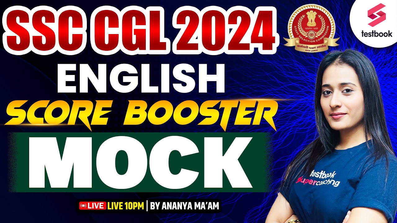 SSC CGL 2024 | English | Score Blaster Mock | SSC CGL 2024 English Mock Test | By Ananya Ma'am