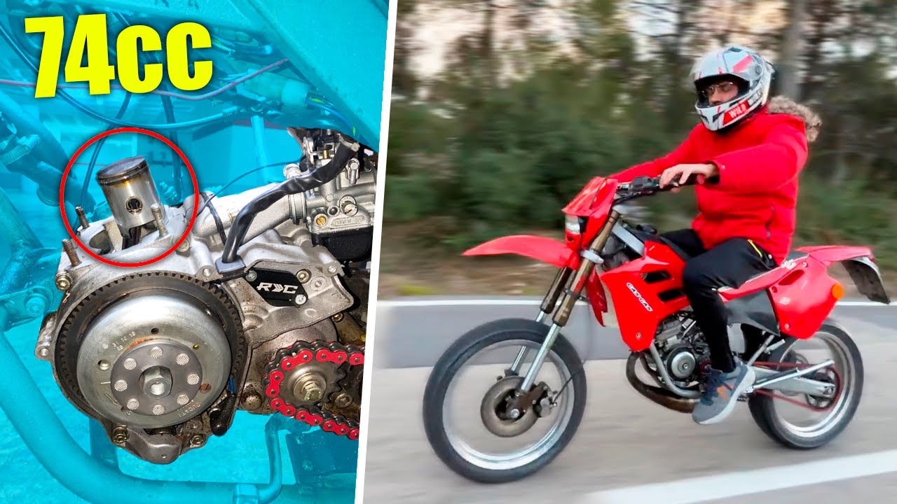 TRUCAMOS MI MOTO 74cc | Como cambiar un cilindro 2T #3