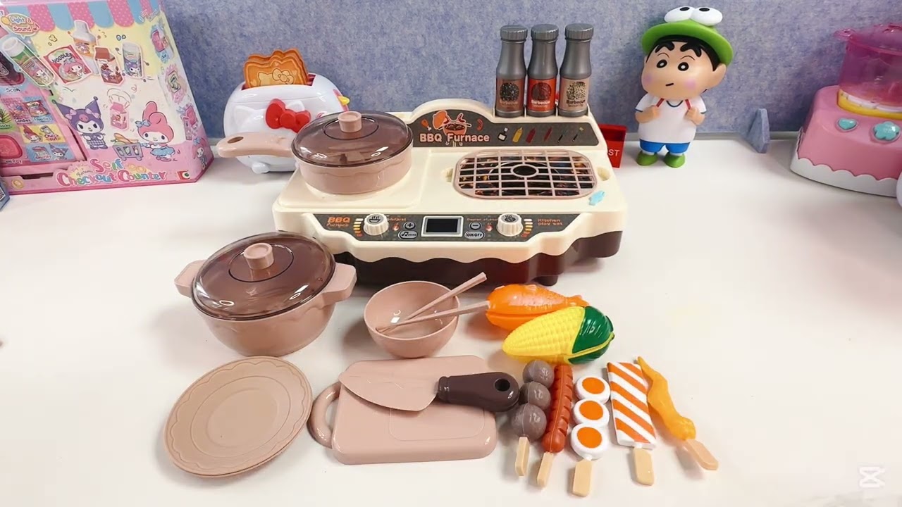 ❤️somsom Toy Asmr❤️ 비비큐 그릴 놀이😄 오늘은 고기데이~~~# BBQ grill role play # satisfying sounds#toys #unboxing 