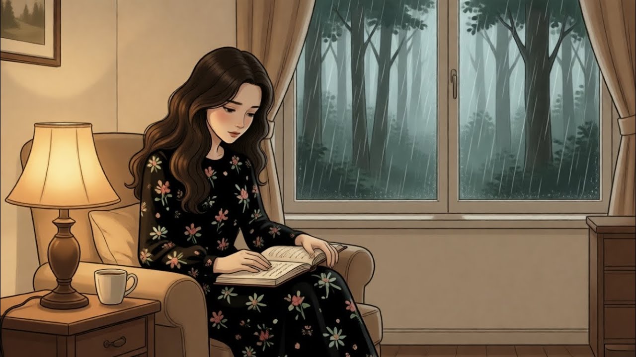 House in a rainy forest 🏡🌧️| Kitchen Harmony #ghiblistyle #animation 