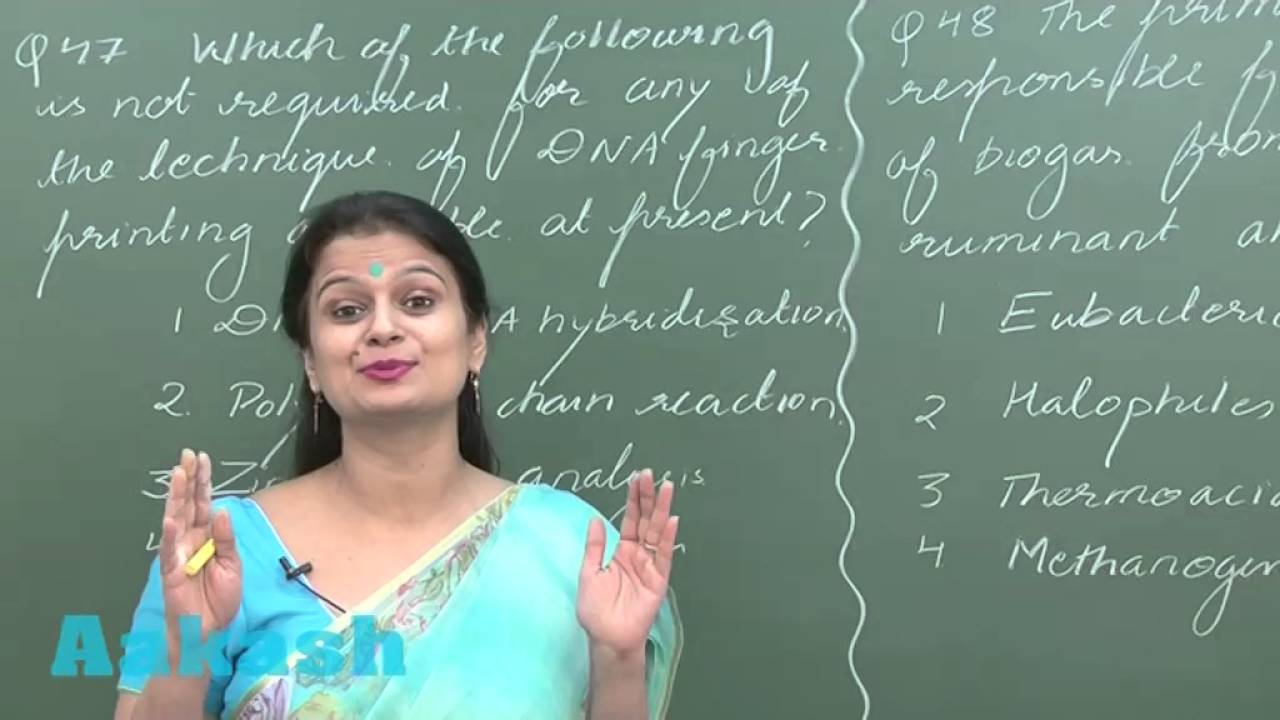 AIPMT 2016 Biology Solution Q. 47-48 Aakash (NEET Phase-I)