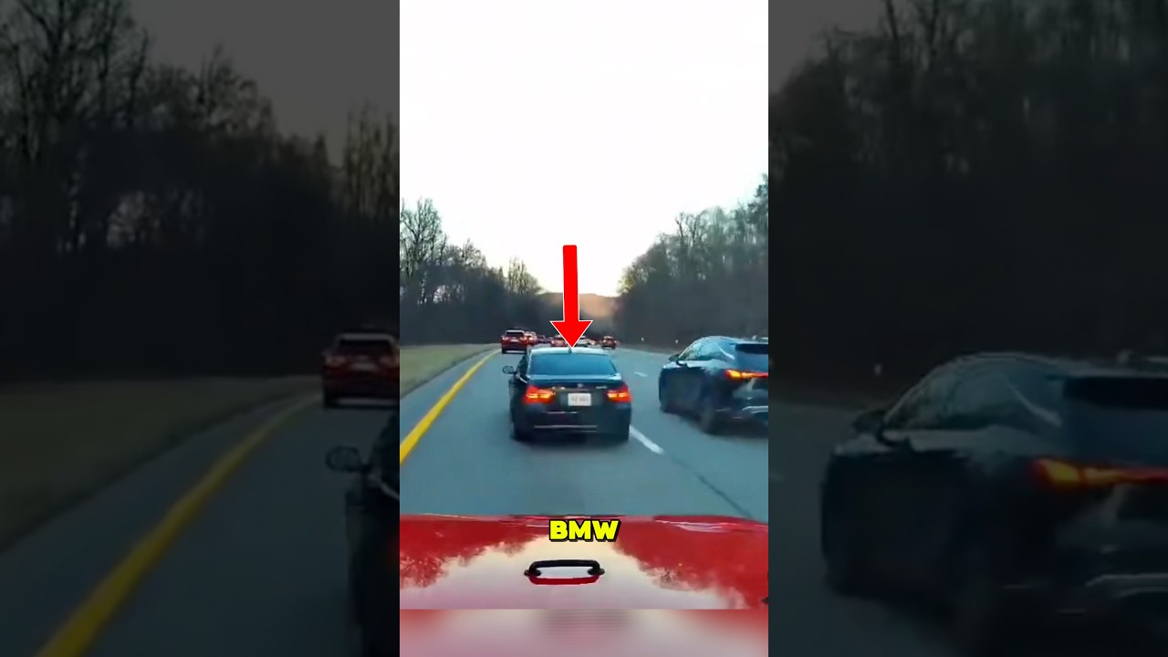 BMW Driver Gets Sweet Karma #dashcam #driving #road