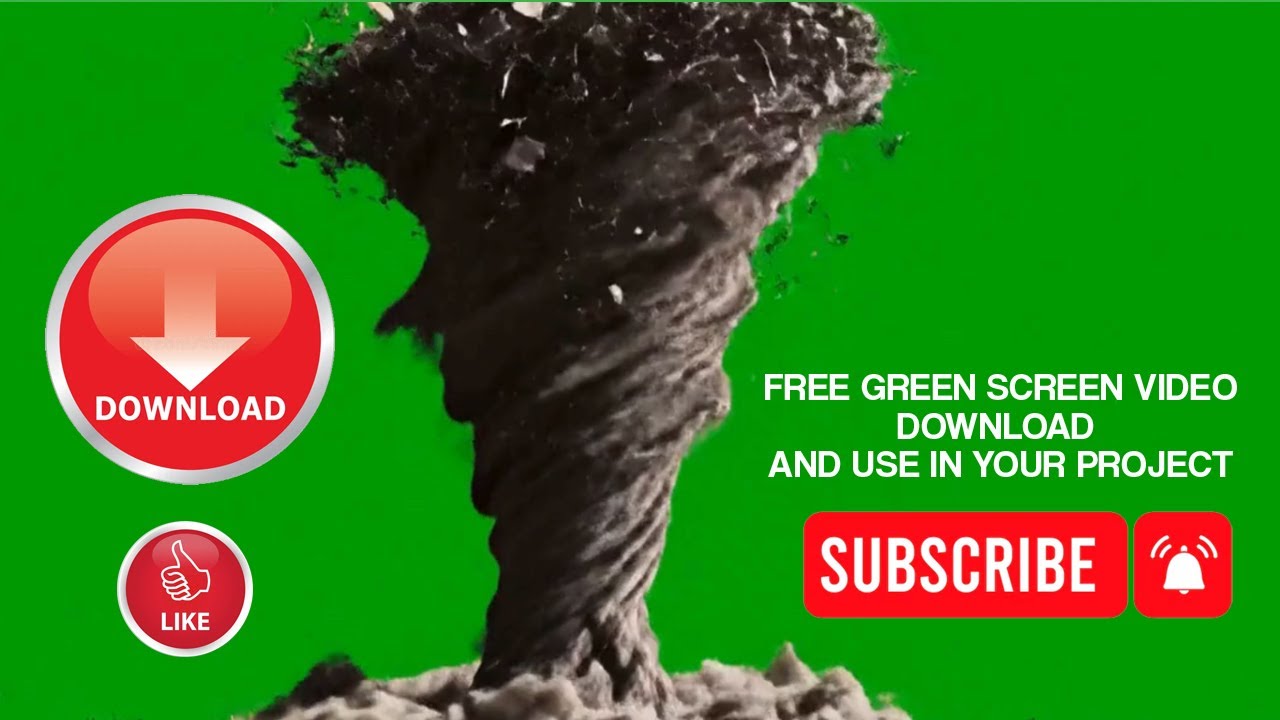 Realistic Tornado Green Screen | Free VFX Stock Footage