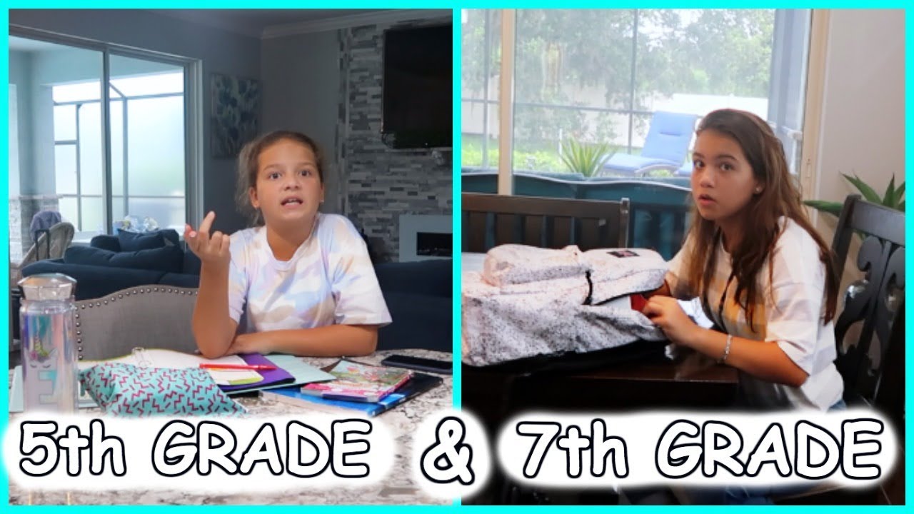 5th Grade & 7th Grade , Second day of School | SISTERFOREVERVLOGS 