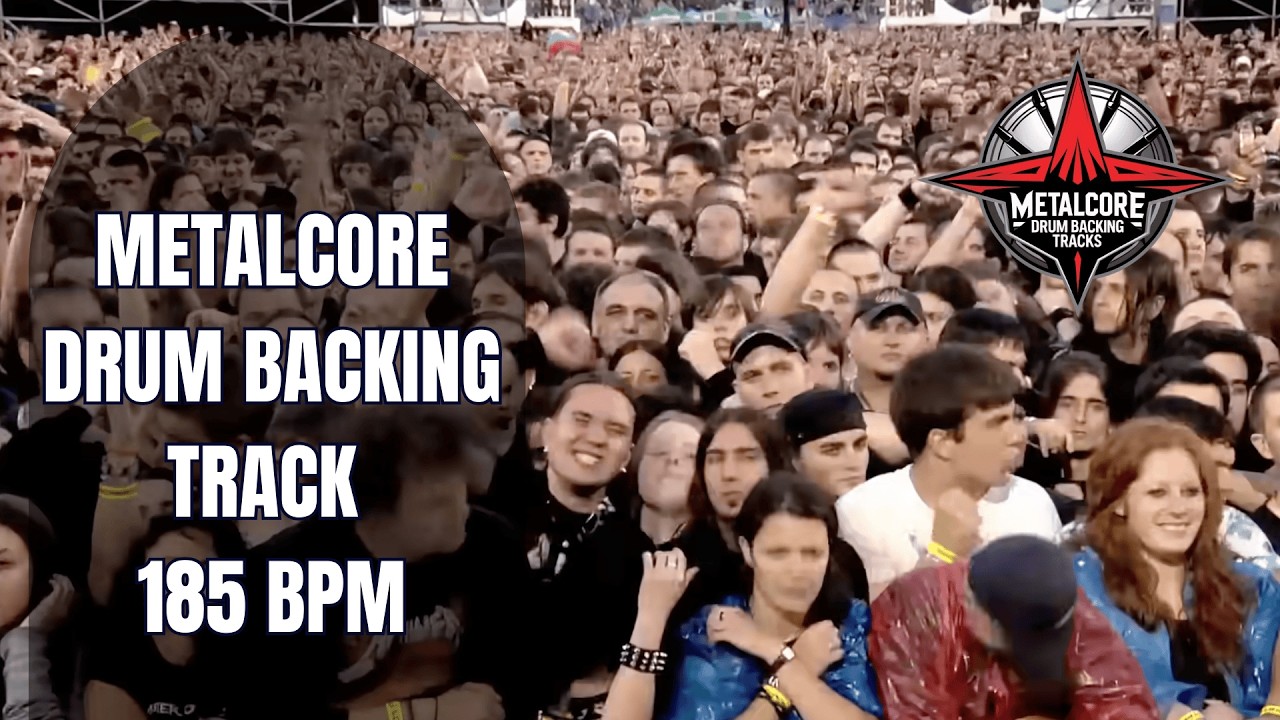 185 BPM Metalcore Drum Backing Track | Fast Melodic Drive