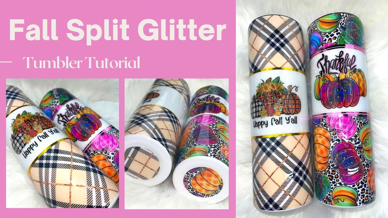Fall Vinyl Glitter Tumbler Tutorial