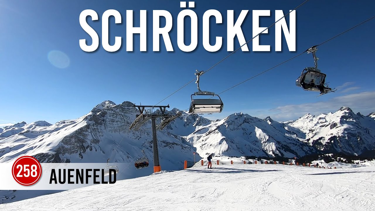 Skiing red piste 258 'Auenfeld' in Schröcken St Anton Ski Arlberg