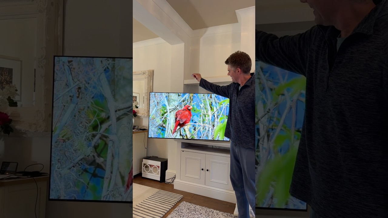 LG 55&rdquo; C5 TV wall mounted | Screen peel reveal.