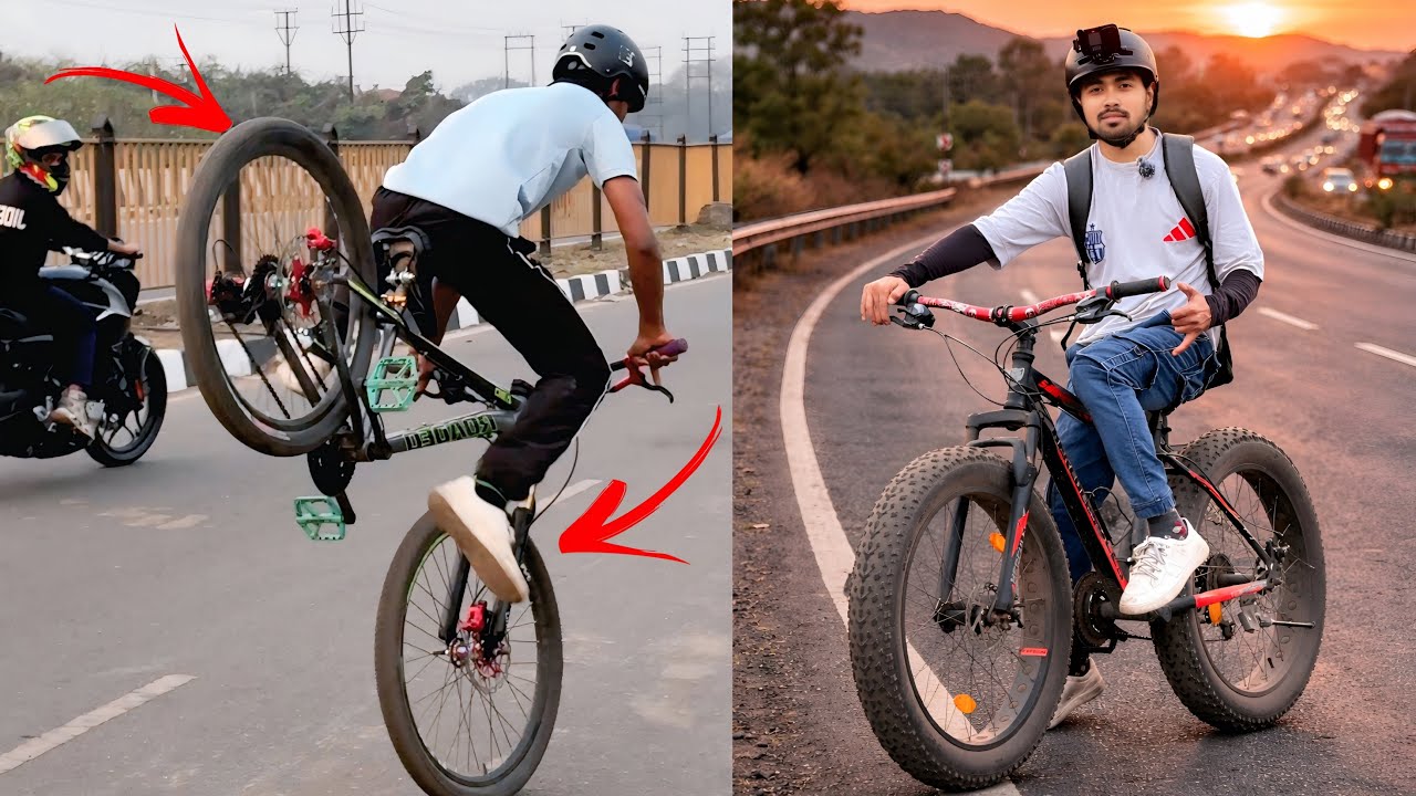 Aaj Ride Me E-Cycle k Tyre Ka Kaam Tamam 😅 | Ride Vlog
