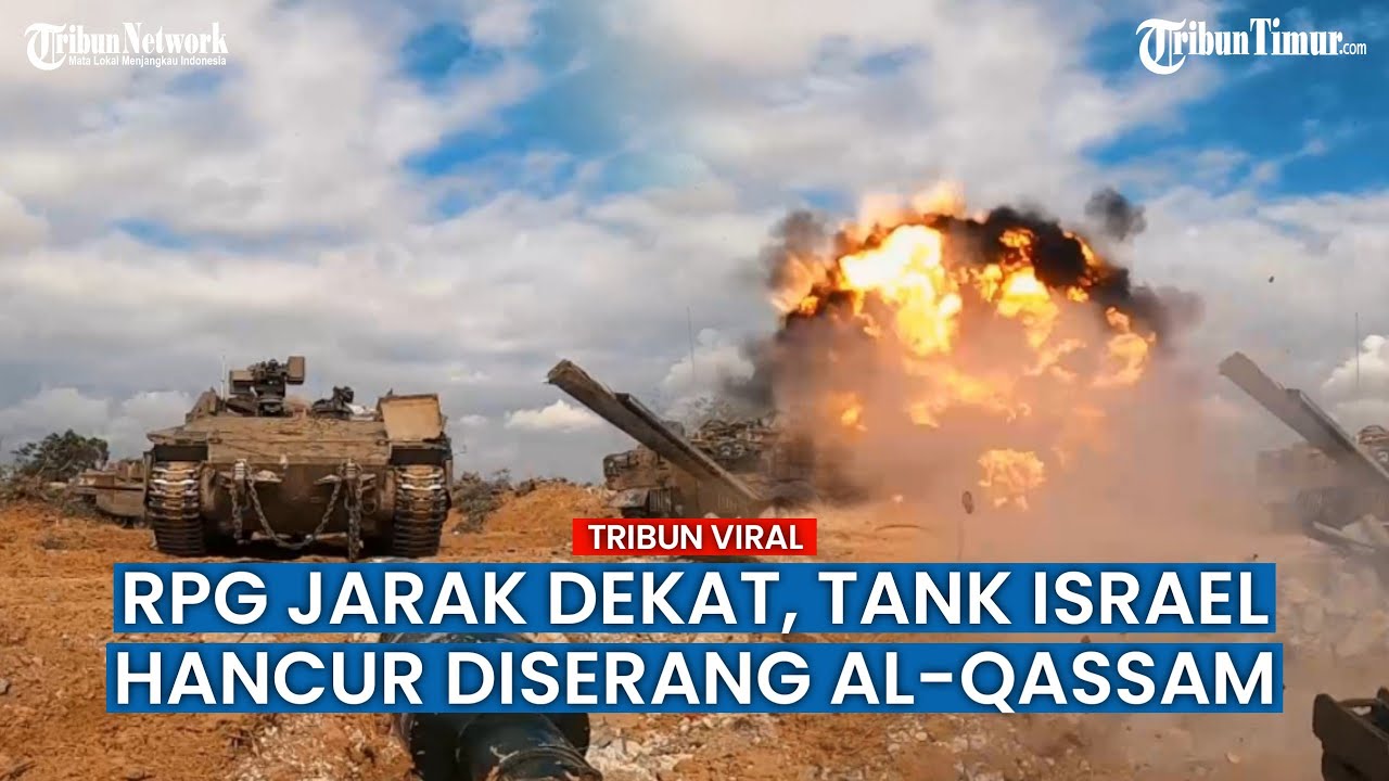 Pejuang Al-Qassam Hancurkan Tank Israel dari Jarak Dekat