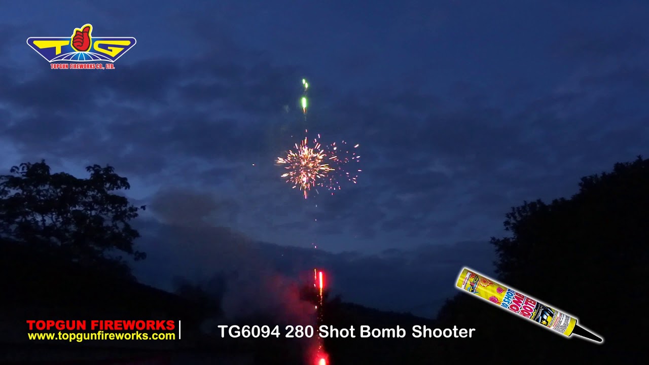TG6094  280 Shot Bomb Shooter-200GRAM MULTI SHOT BY TOPGUN FIREWORKS