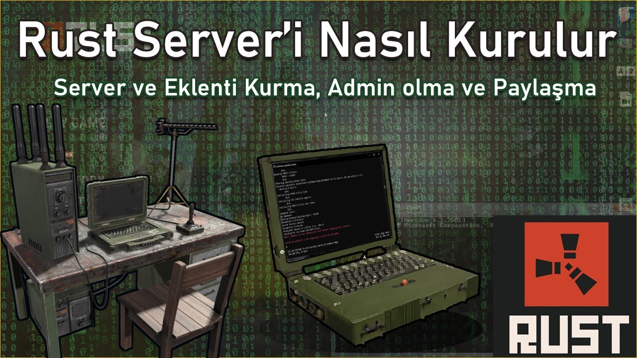 1 Tıkla Rust Server'i Kurma, Eklenti & Yetkilendirme ve Port Yönlendirme | Rust Dersleri