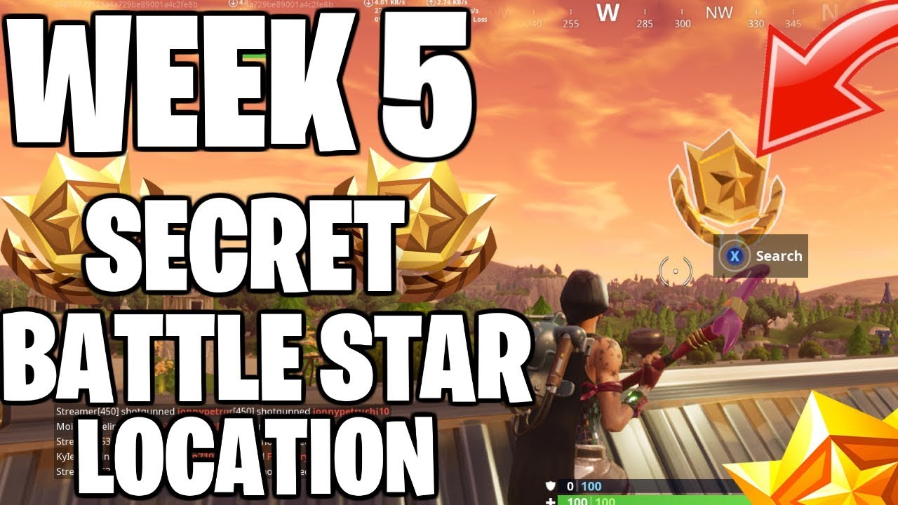 WEEK 5 SECRET BATTLE STAR LOCATION! ROAD TRIP SKIN CHALLENGES! SEASON 5