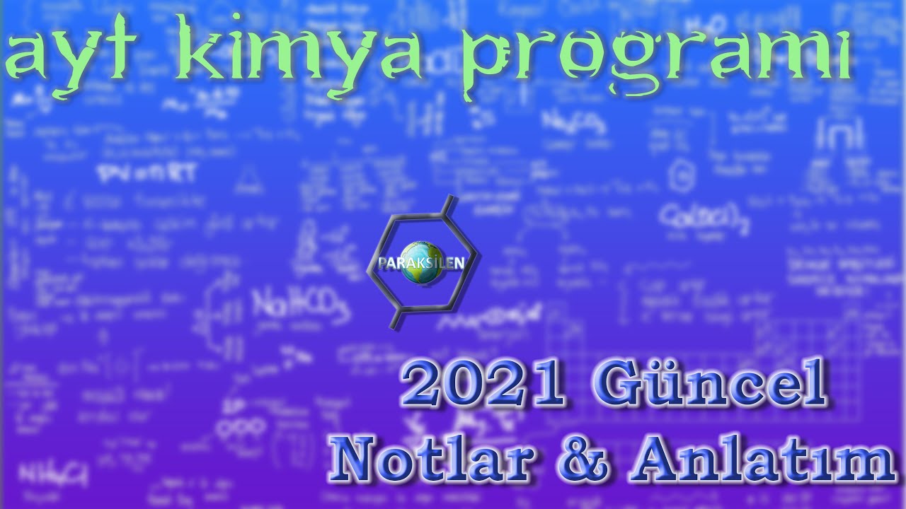 2021 AYT KİMYA PROGRAMI #AYTKimya2020debitecek