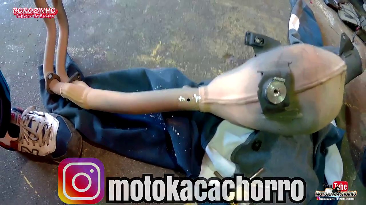 INSTALAÇÃO DIFUSOR DE ESCAPE NA YAMAHA MT03   BOROZINHO DIFUSOR DE ESCAPE