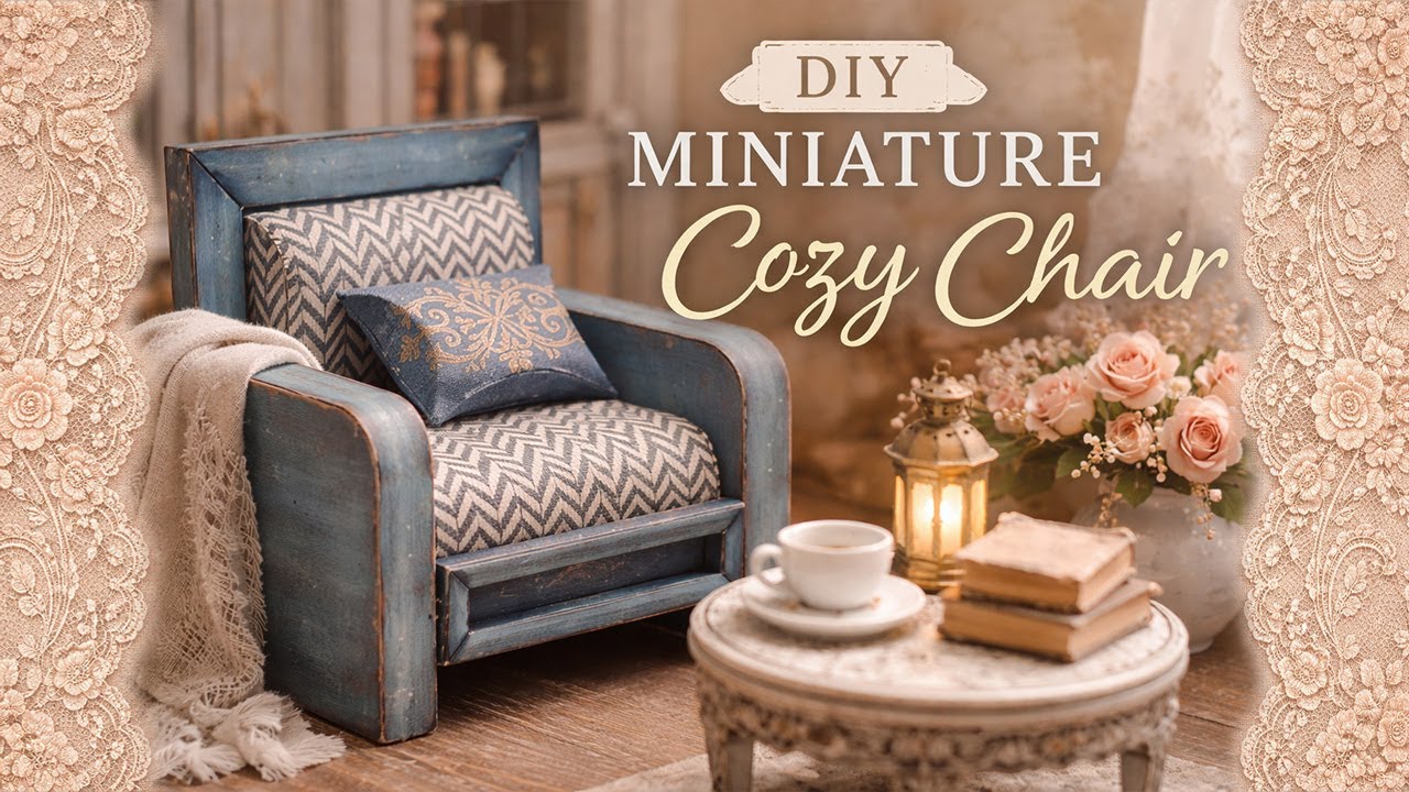 DIY Mini Paper Armchair | 3D Paper Furniture Assembly Tutorial