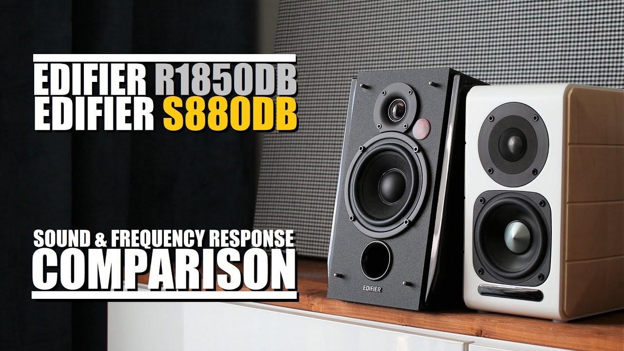Edifier S880DB vs Edifier R1850DB  ||  Sound & Frequency Response Comparison