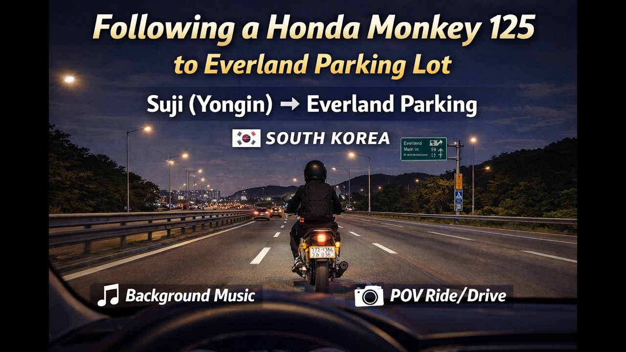Following a Honda Monkey 125 in South Korea 🇰🇷 | Yongin Suji to Everland