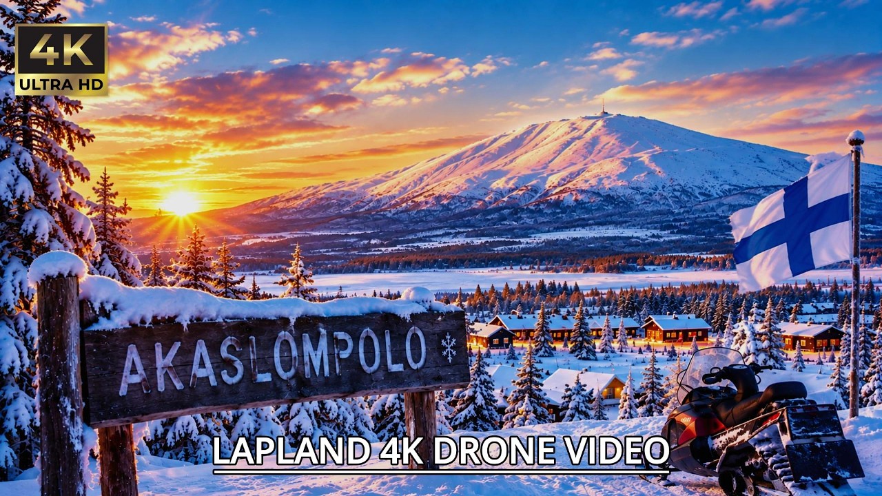 🇫🇮 Äkäslompolo Fins Lapland January 2025 4K