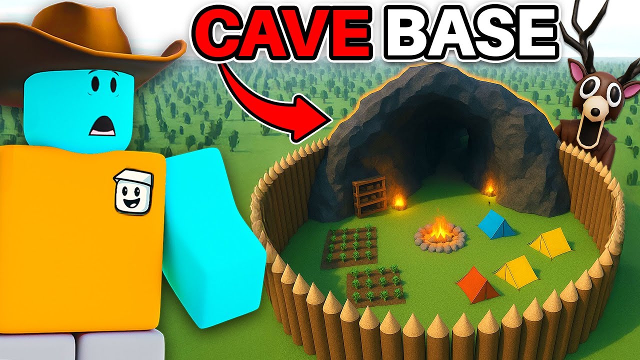 I Built a INSANE CAVE Base in 99 Nights in the Forest