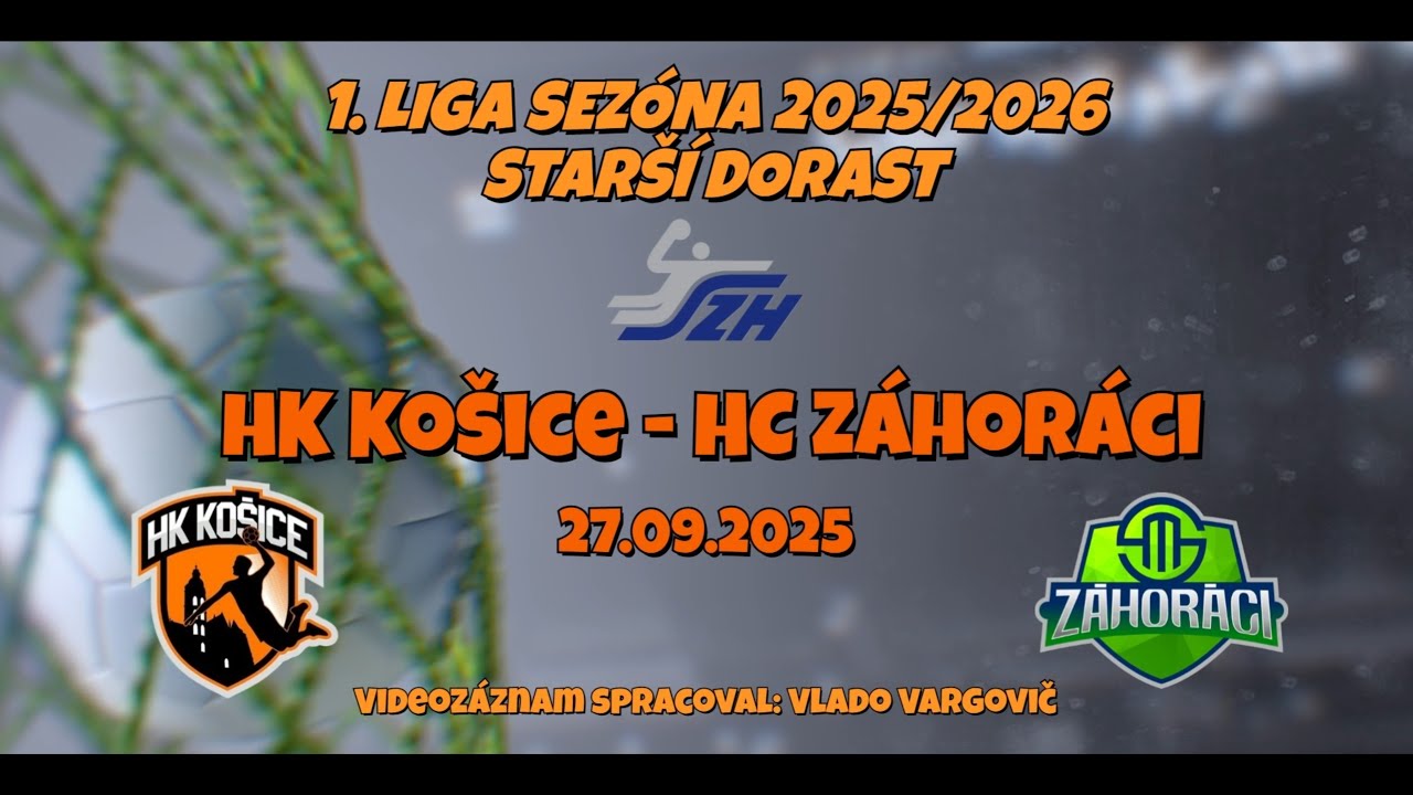 HK Košice vs. HC Záhoráci, Starší dorast 27.09.2025 / Celý zápas /