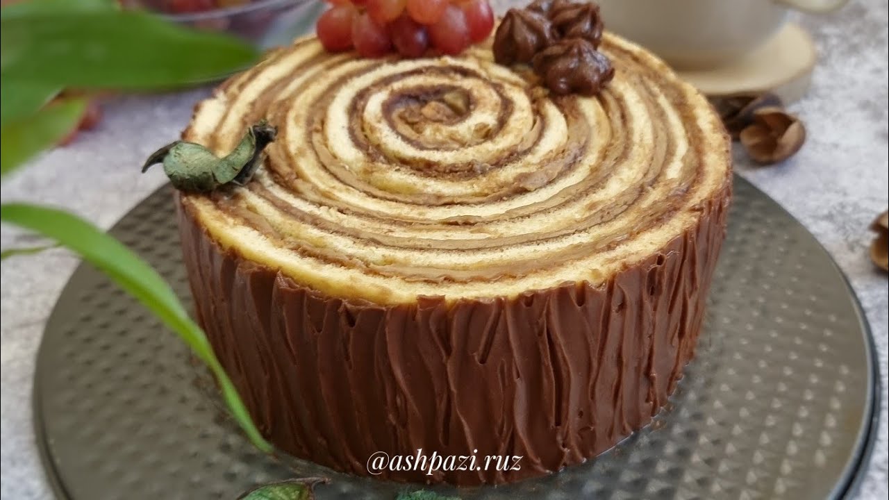 کیک تنه درخت با طعمی استثنایی  (the most delicious tree stump cake  )
