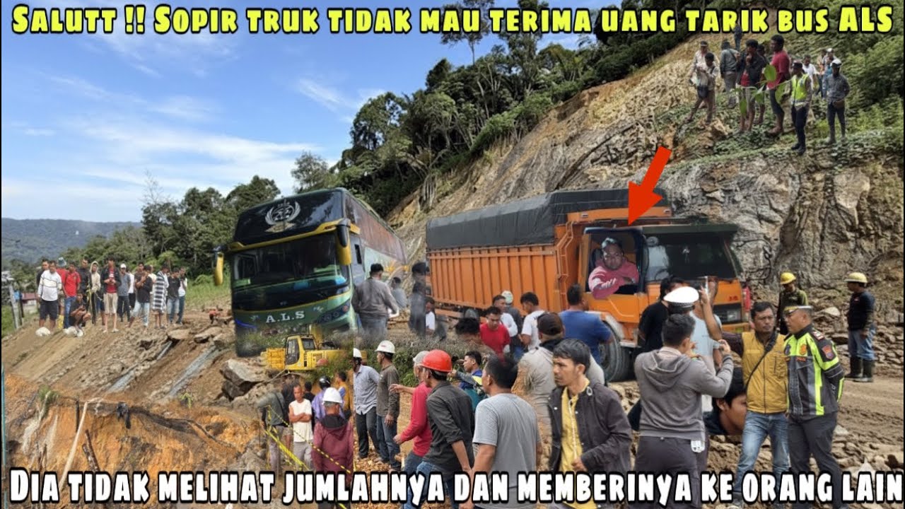 Hal Unik Terjadi !! Tidak Ada Yang Mau Narik Sebelum Sopir Truk Ini Datang & Tidak menerima Imbalan