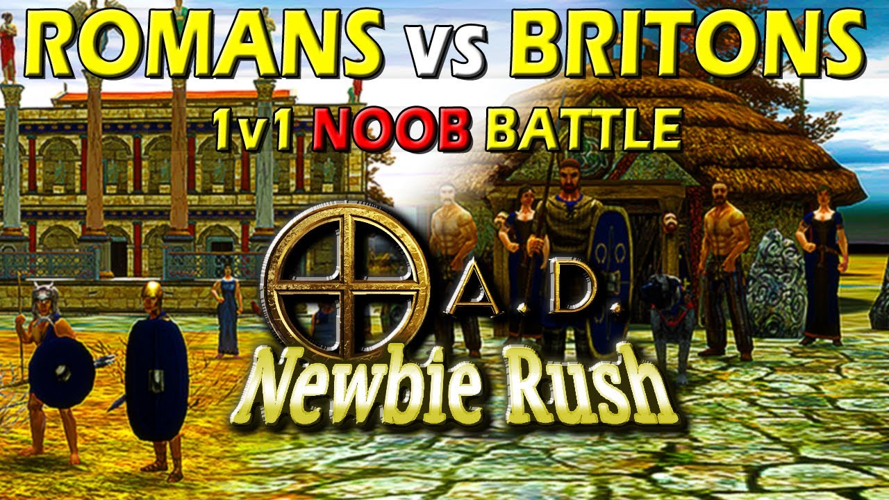 0AD Romans vs Britons - 1v1 Noob Battle