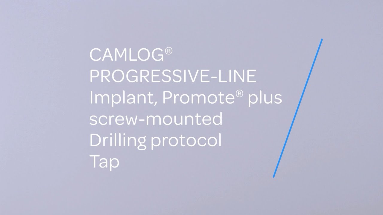 CAMLOG PROGRESSIVE-LINE Promote plus screw-mounted, Drilling protocol (Tap) | Handling-Tutorial