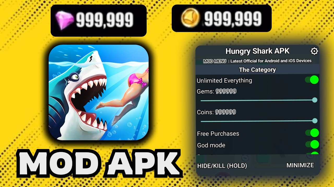 Hungry Shark Evolution MOD APK v9.33 (2026) | Unlimited Coins & Gems for Android & iOS