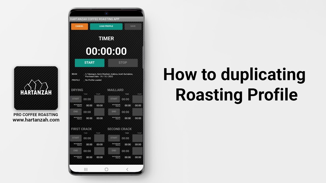 Hartanzah Pro Coffee Roasting App Tutorial
