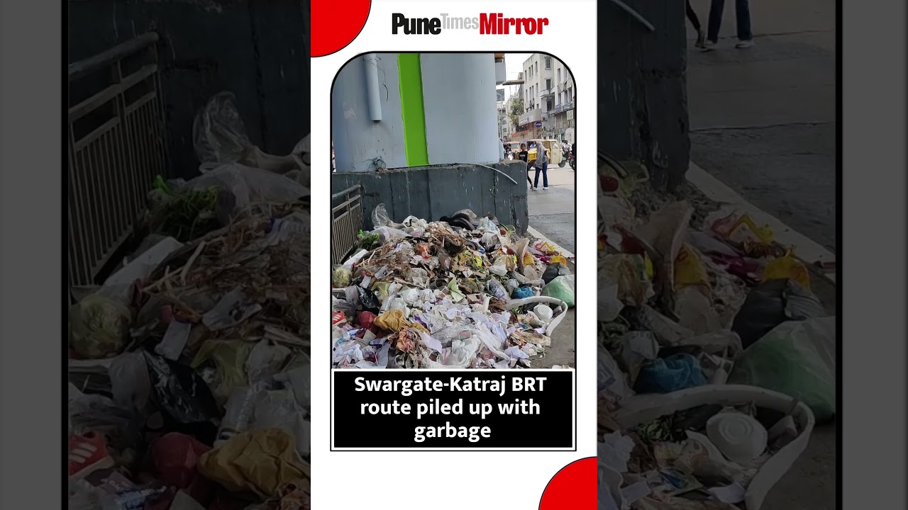 Swargate Katraj BRT route piled up with garbage