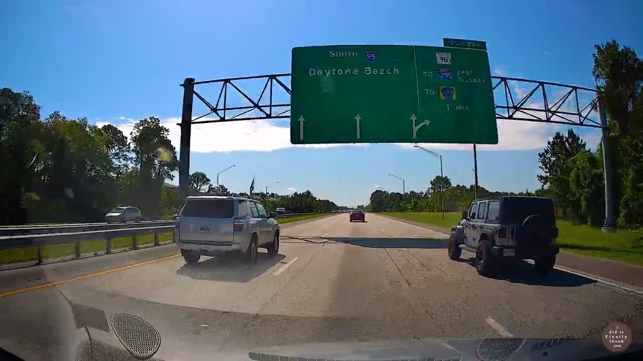 [4K] Driving from Jacksonville to St Augustine Florida - No Talk - Relax Nature Sound Wind Blowing
