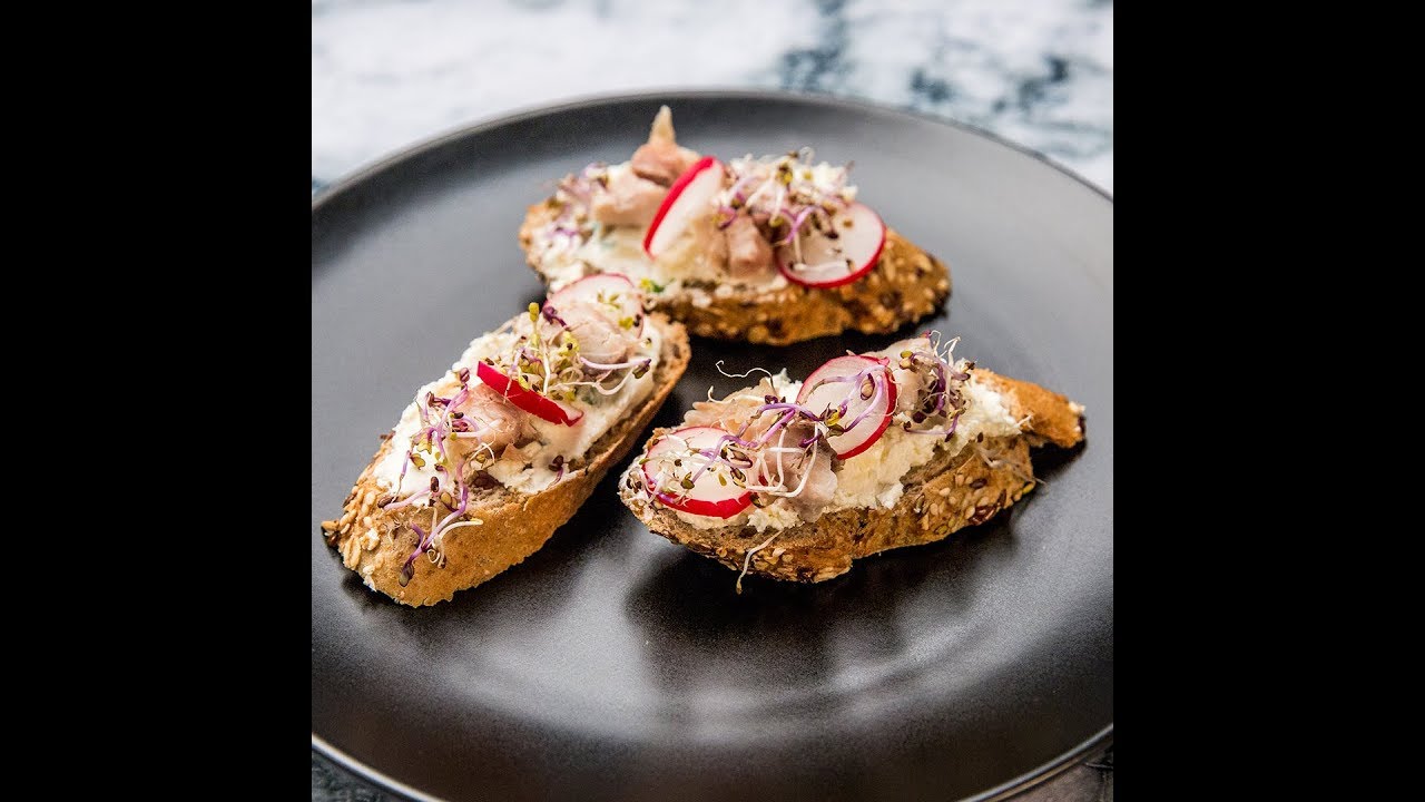 Cream Cheese and Smoked Trout Mini Sandwiches