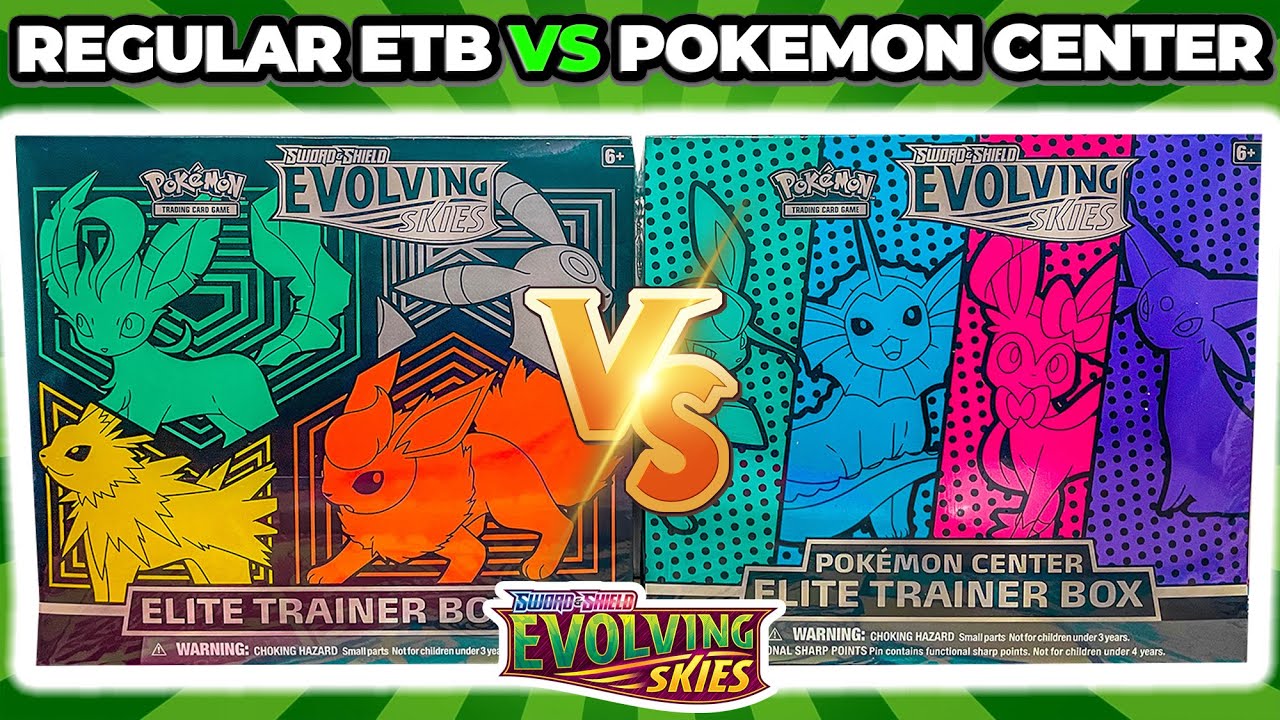 Evolving Skies Pokemon Center VS Regular Elite Trainer Box OPENING!